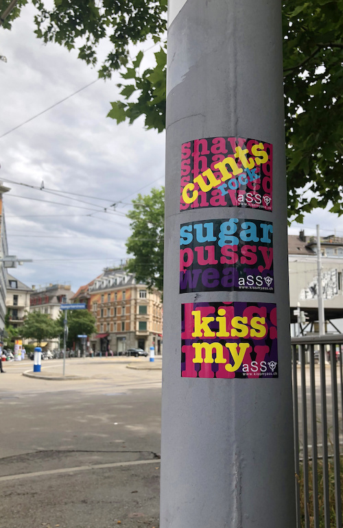 aSS stickers, kissmyaSS, shaved cunts rock aSS, my sugarpussy wears aSS