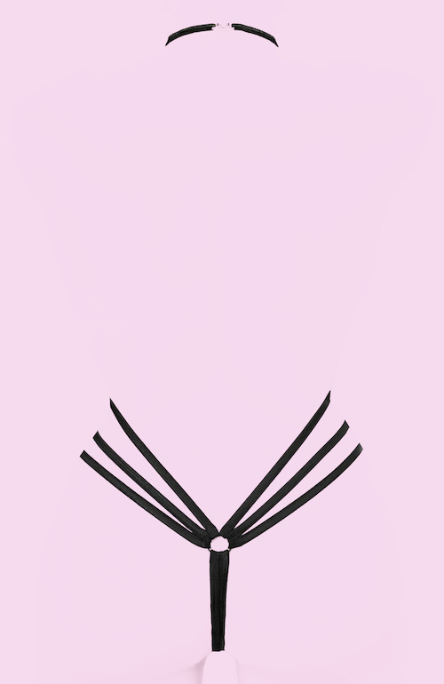 Handmade bodysuit with exposed nipples