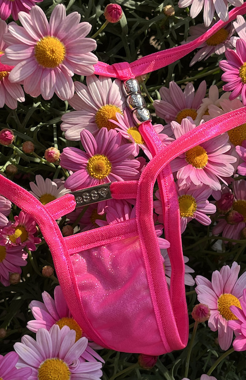 Tanga diminuto con logotipo aSS en la parte frontal. Microstring